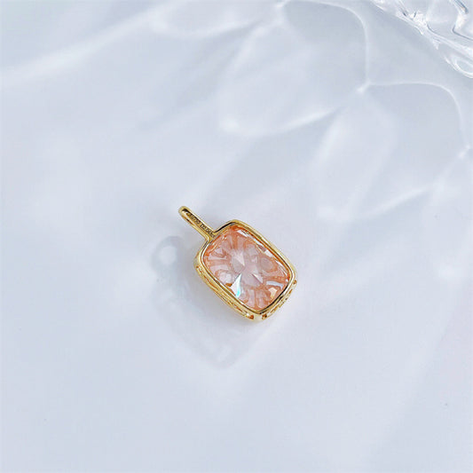 2ct Radiant Cut Fancy Pink Lab-Grown Diamond Solitaire Pendant | 18K Gold