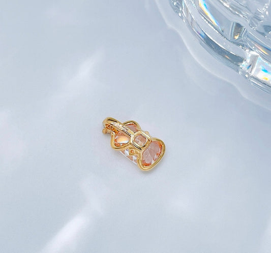 Bezel Set Radiant Cut Fancy Pink Lab Grown Diamond Solitaire Pendant | 18K Gold