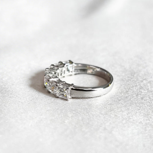 Princess Cut Half Eternity Band | Square Lab Grown Diamond Ring
