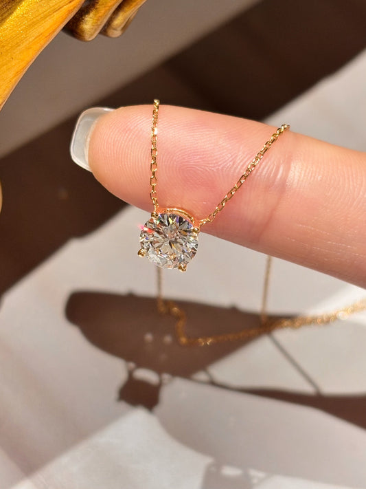 1.17ct Marquise Lab Grown Diamond Horizontal Necklace with Lip Detail | Romantic Design | 18K White Gold