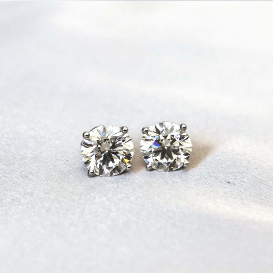round Lab Diamond Studs