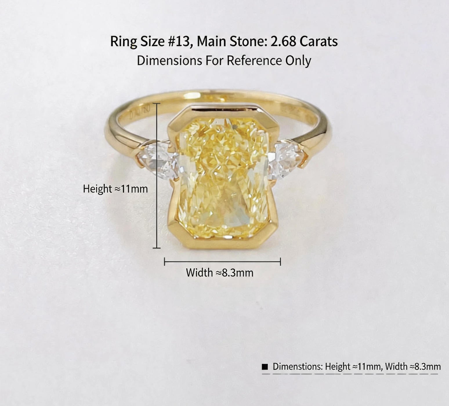 Sunshine Fancy Yellow Lab Diamond Solitaire Ring | Bridal Everyday Fine Jewelry | 18K Gold