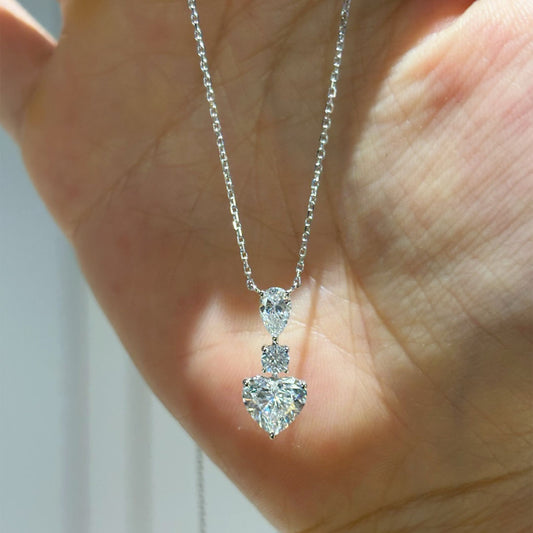 Heart Cut Lab Grown Diamond Necklace