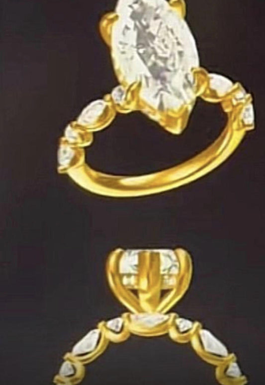 A link for Mariel to pay for a 14K white gold 3 carat marquise diamond ring 3.5#