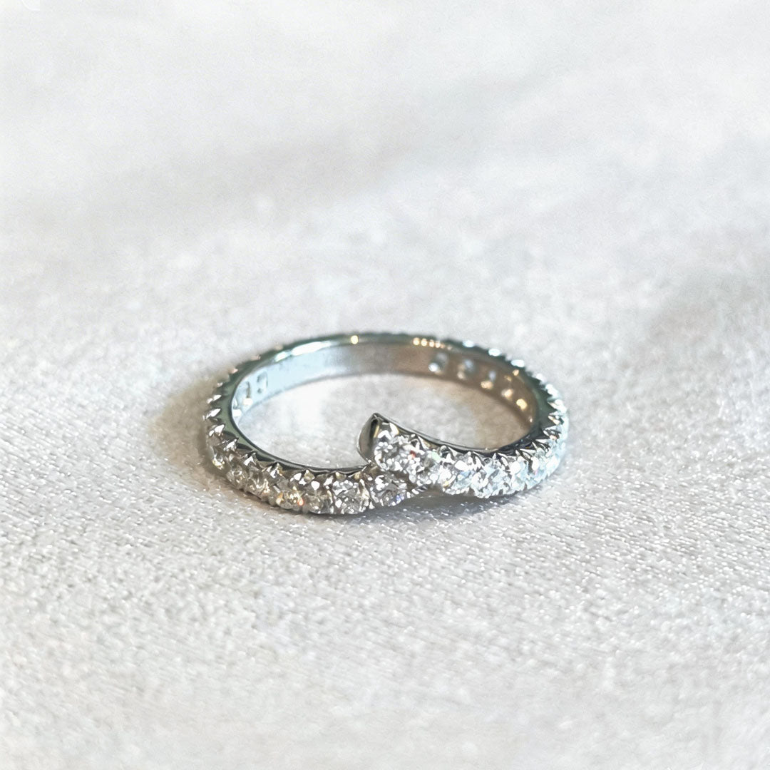 Round Cut Full Eternity Band | Twisted Rope Design | Versatile Stacking Ring | Lab-Grown Diamonds