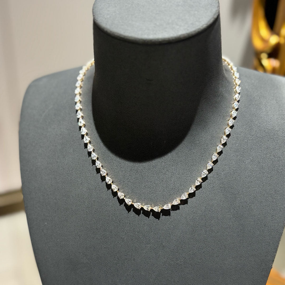 0.2ct Perw Lab Diamond Full Necklace | Fancy & Timeless | 18k gold