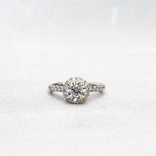 Round Cut Lab Diamond Full Eternity Ring | Double Halo Setting | Luxurious & Ethical