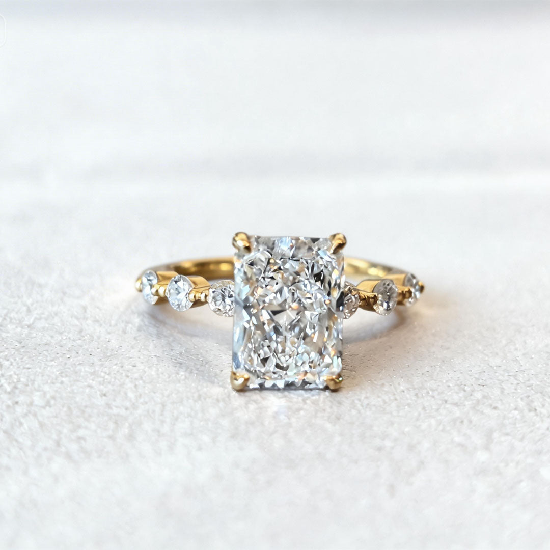 Antique-Inspired Radiant with Flanking Rounds Ring Regular