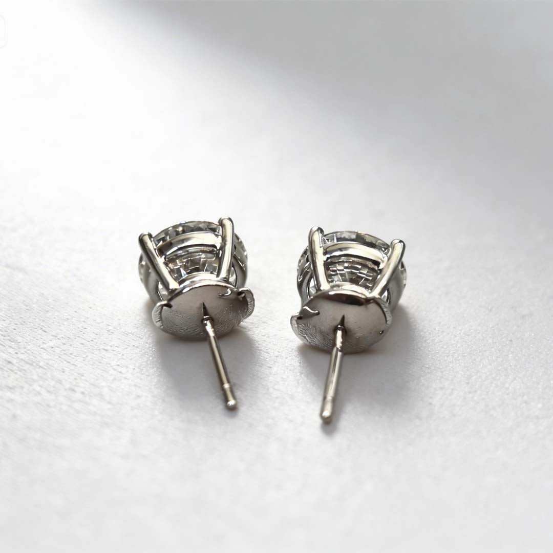 round Lab Diamond Studs