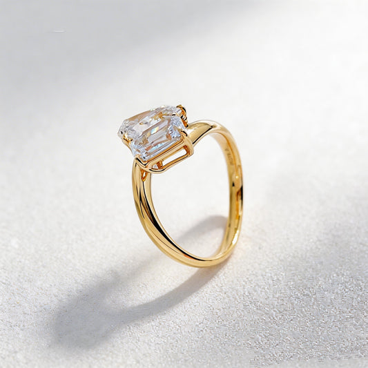 Emerald Cut & Pear Two-Stone Ring