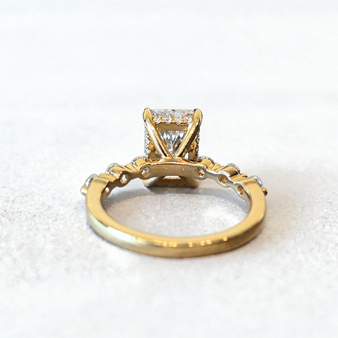 Antique-Inspired Radiant with Flanking Rounds Ring Regular