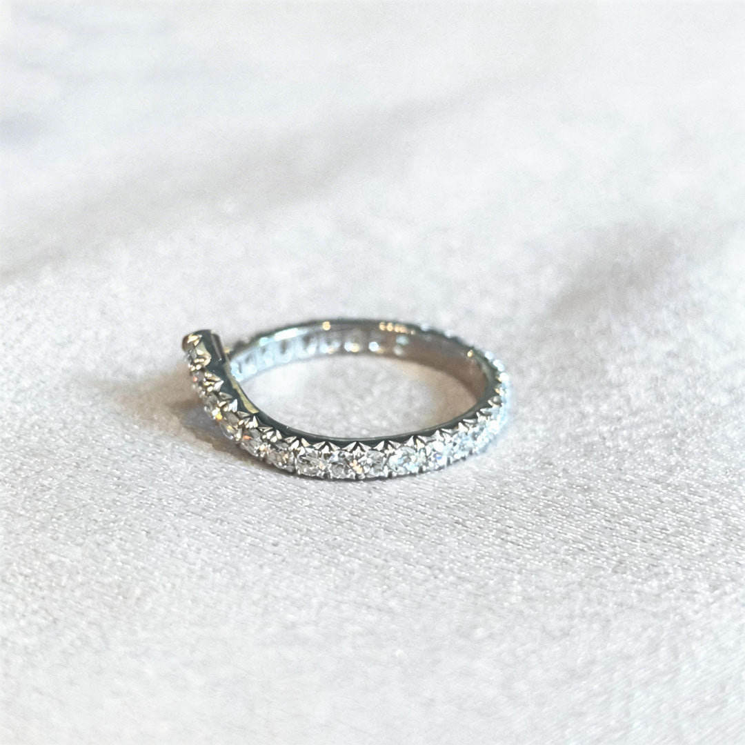 Round Cut Full Eternity Band | Twisted Rope Design | Versatile Stacking Ring | Lab-Grown Diamonds