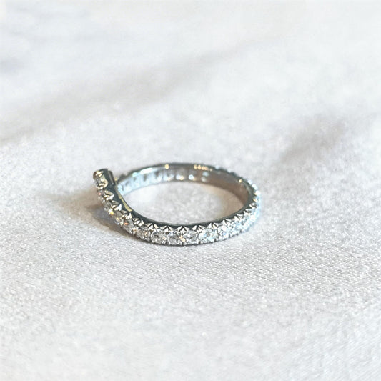 Round Cut Full Eternity Band | Twisted Rope Design | Versatile Stacking Ring | Lab-Grown Diamonds