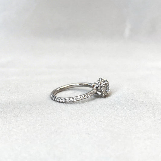 Round Cut Lab Diamond Full Eternity Ring | Double Halo Setting | Luxurious & Ethical