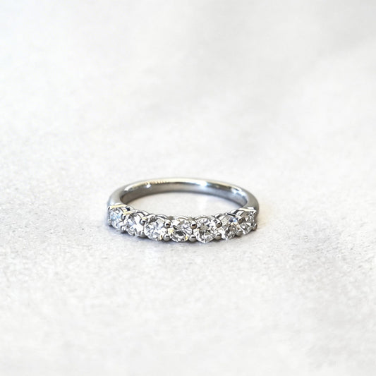 Round Diamond Half Eternity Band