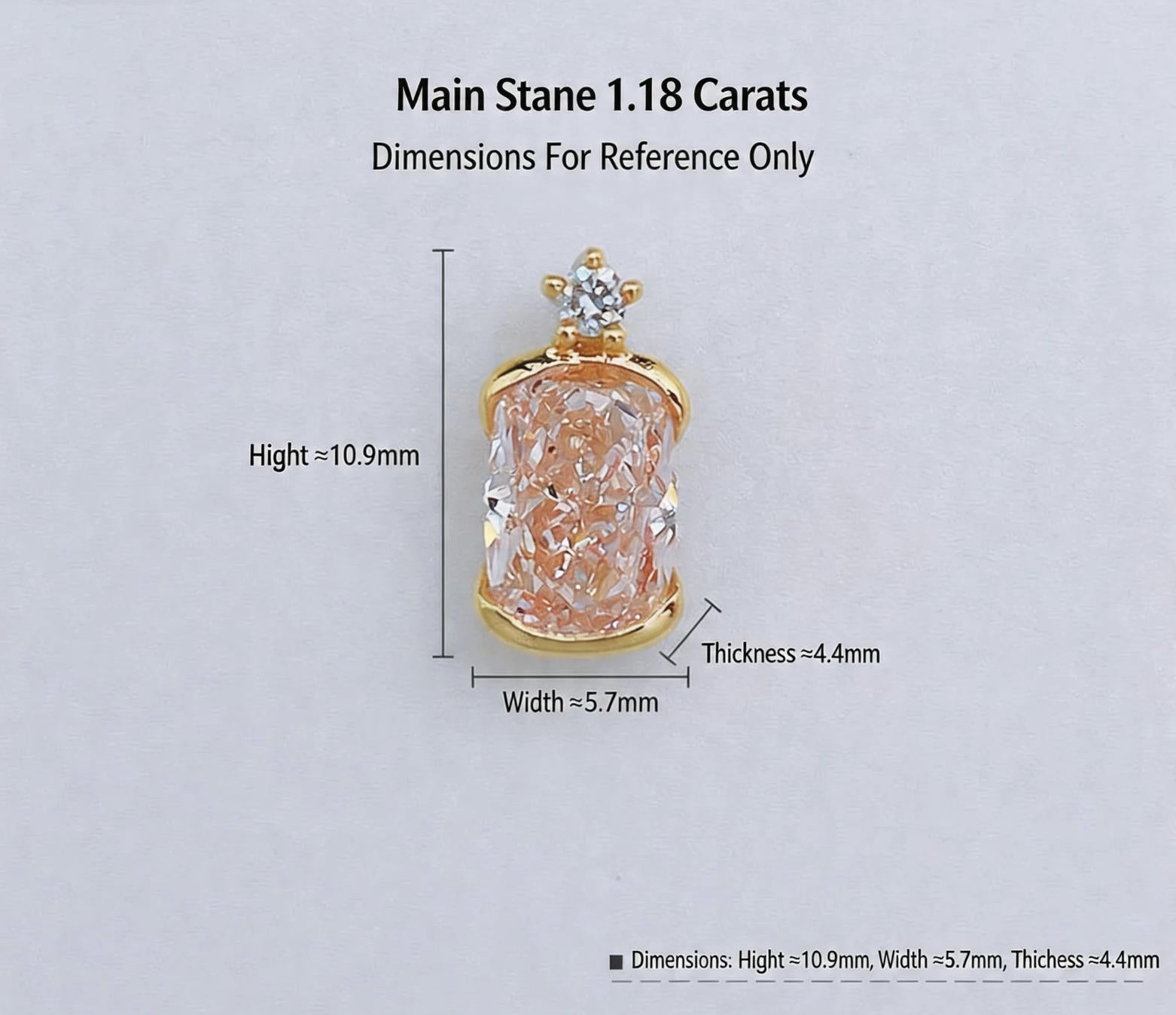 Bezel Set Radiant Cut Fancy Pink Lab Grown Diamond Solitaire Pendant | 18K Gold