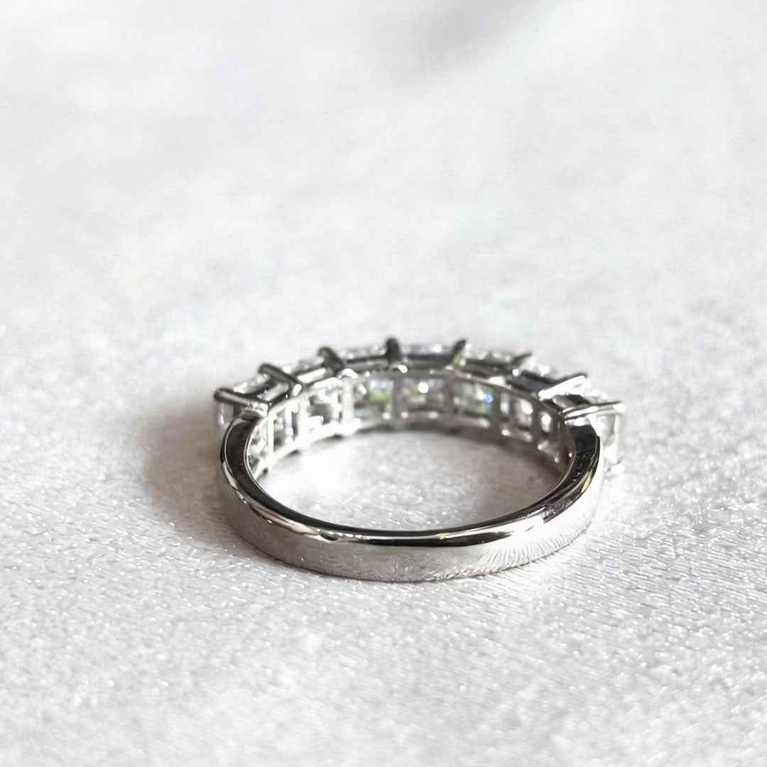 Princess Cut Half Eternity Band | Square Lab Grown Diamond Ring