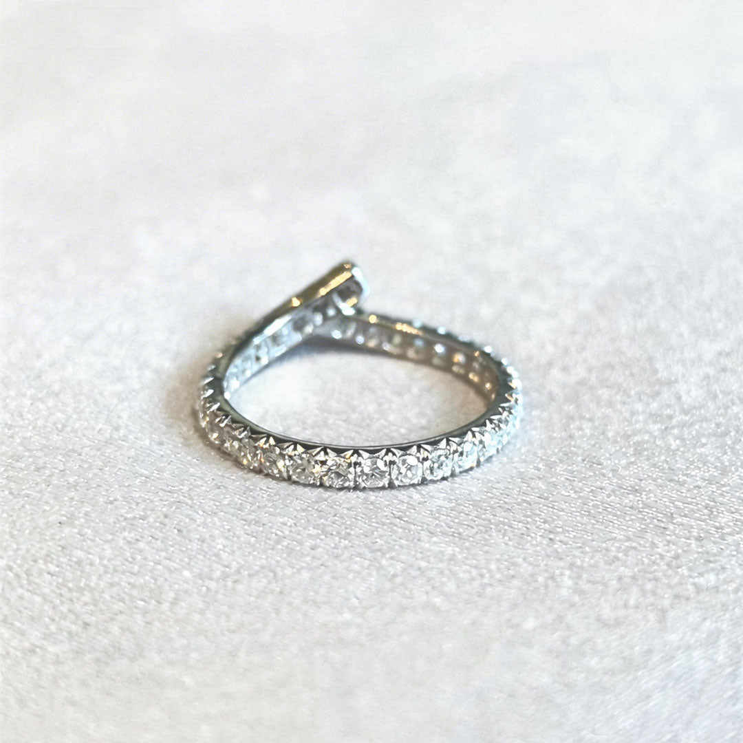 Round Cut Full Eternity Band | Twisted Rope Design | Versatile Stacking Ring | Lab-Grown Diamonds