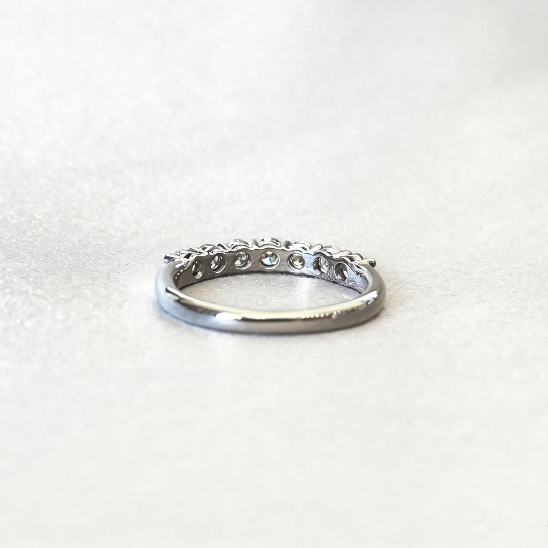 Round Diamond Half Eternity Band