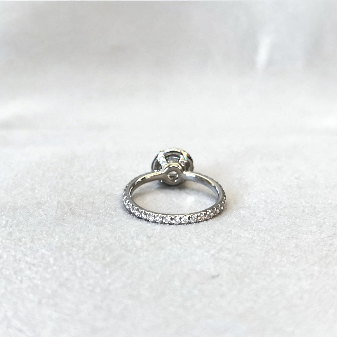 Round Cut Lab Diamond Full Eternity Ring | Double Halo Setting | Luxurious & Ethical