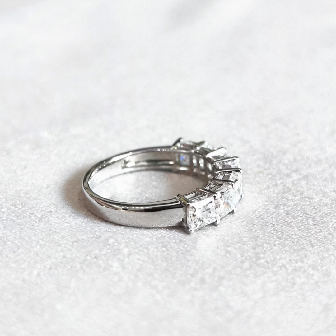 Princess Cut Half Eternity Band | Square Lab Grown Diamond Ring