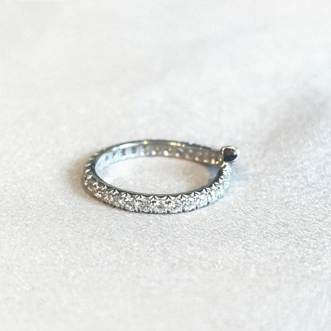 Round Cut Full Eternity Band | Twisted Rope Design | Versatile Stacking Ring | Lab-Grown Diamonds