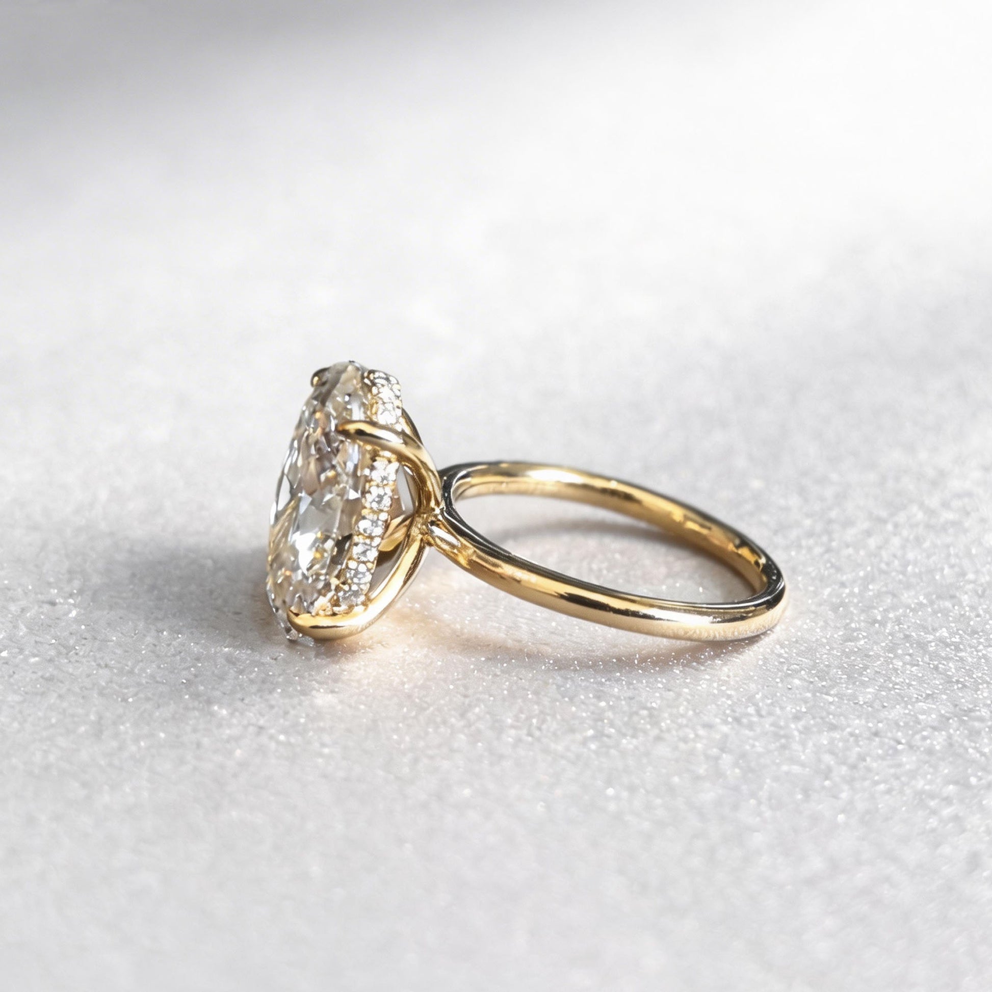 Oval Cut Lab Diamond Ring | Hidden Halo Design | Timeless Solitaire | Understated Luxury