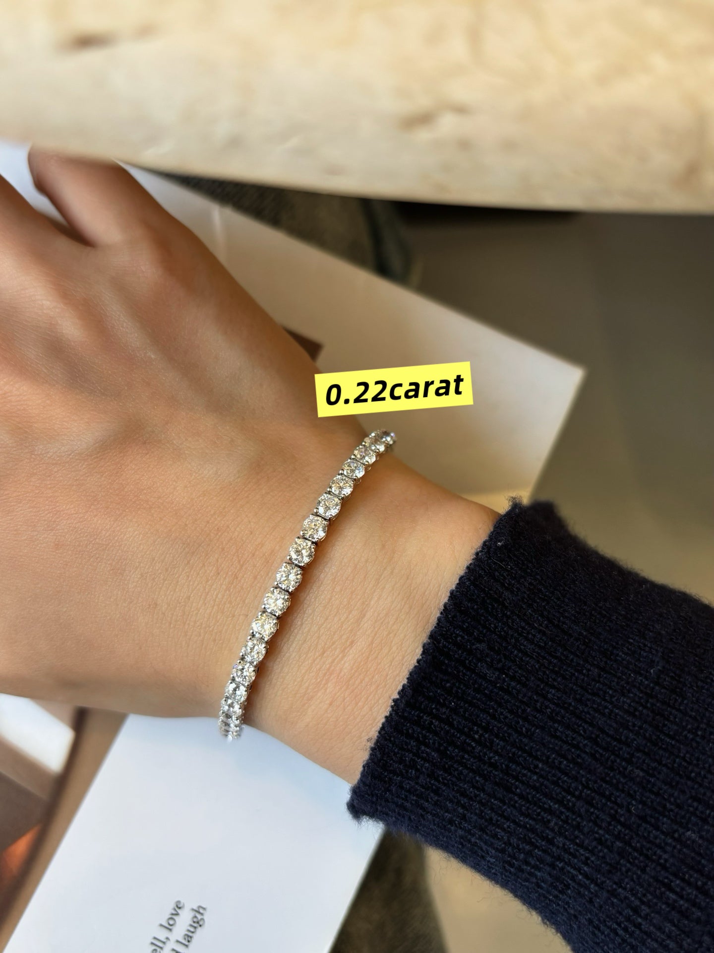 Round Cut Lab Diamond Tennis Bracelet | Platinum