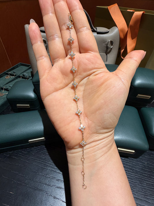 Clover Lab‑Grown Diamond Bracelet | 18K Yellow Gold