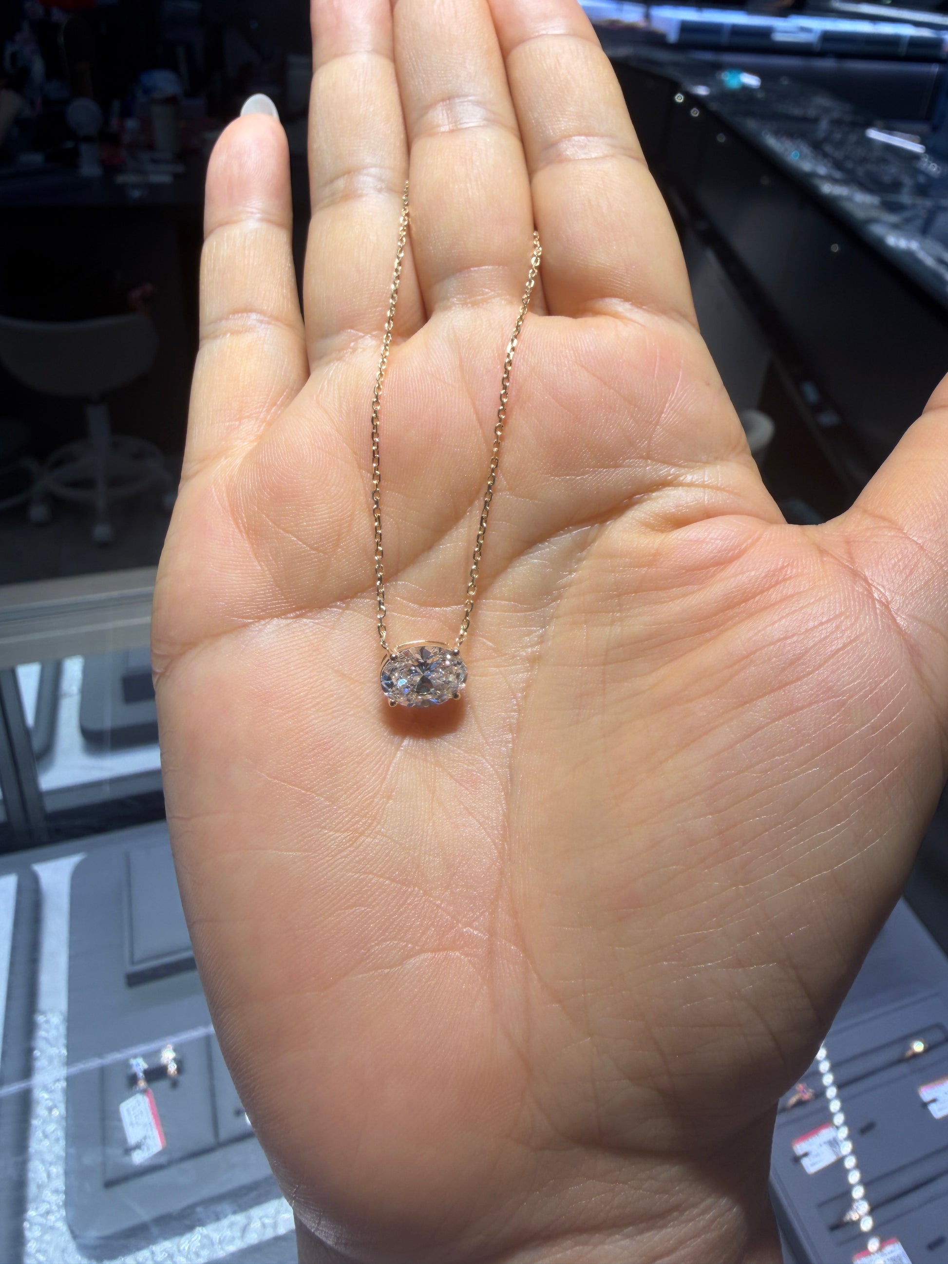 A link to pay 2ct oval necklace