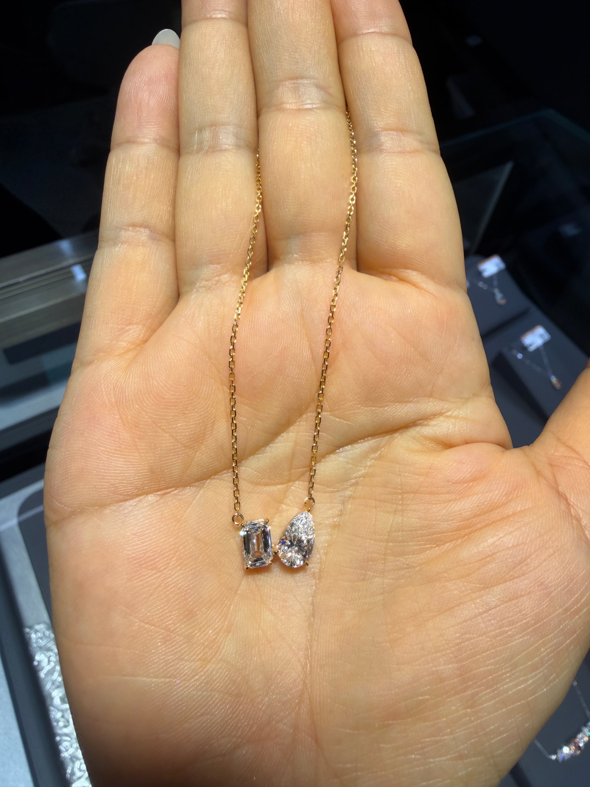 A link to pay 2 -stone necklace