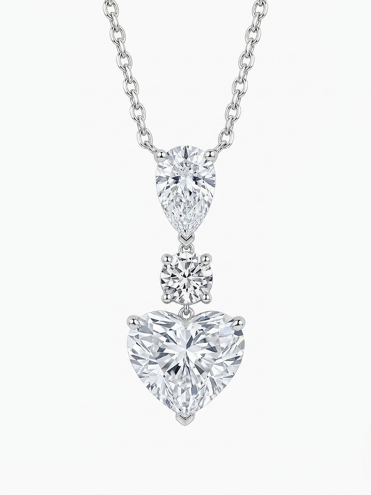 Heart Cut Lab Grown Diamond Necklace