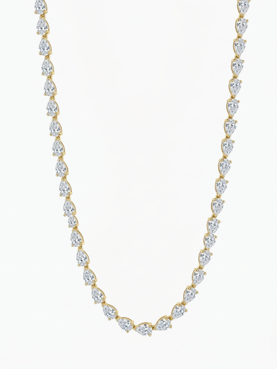 0.2ct Perw Lab Diamond Full Necklace | Fancy & Timeless | 18k gold