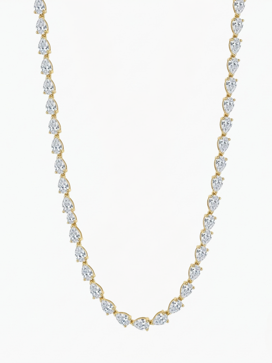0.2ct Perw Lab Diamond Full Necklace | Fancy & Timeless | 18k gold