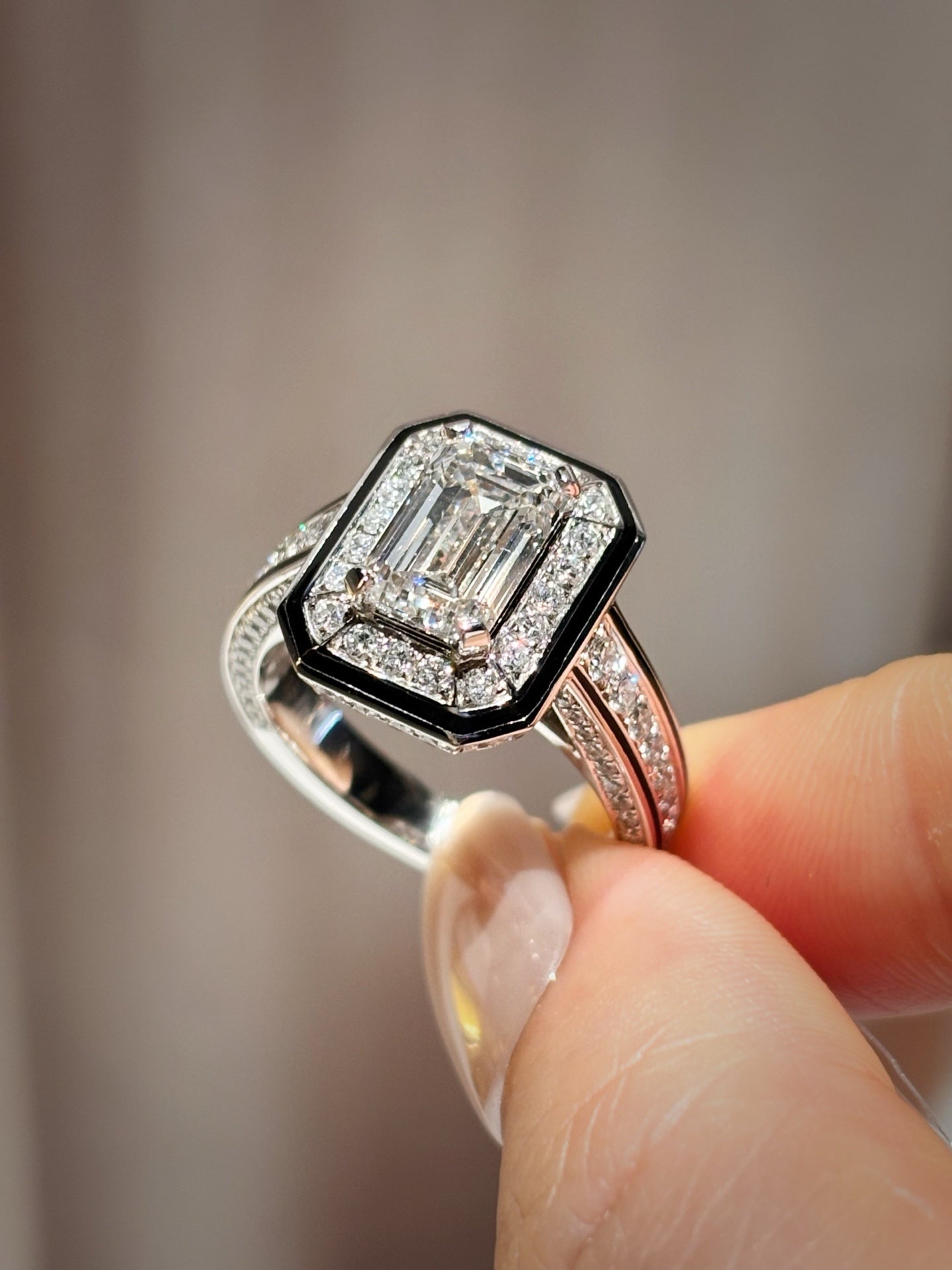 Lab Grown Emerald-Cut Diamond Men’s Ring | Everyday & Business | Platinum