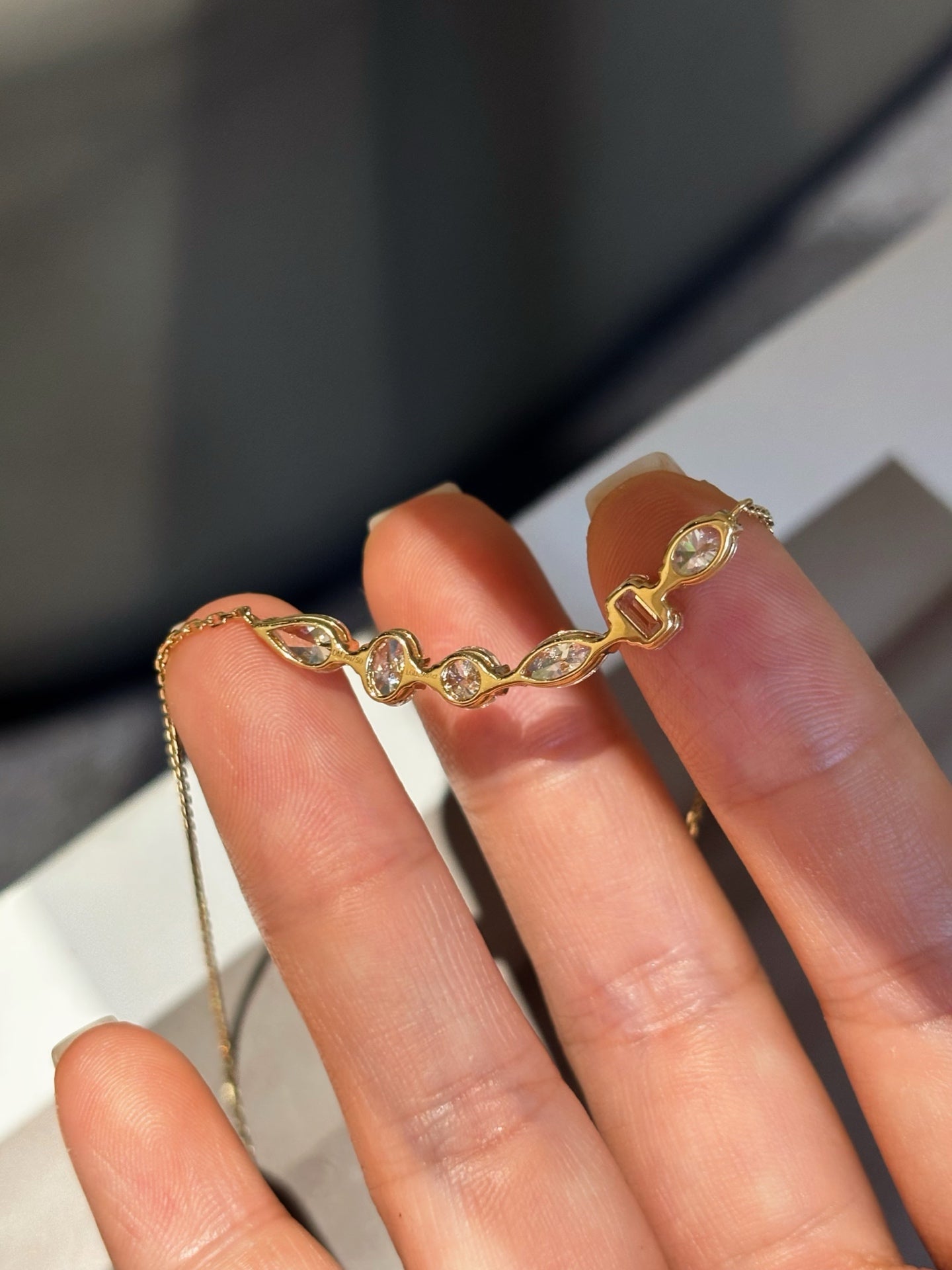 Mix Shape Lab Grown Diamond Pendant | Unique Design | 18K Yellow Gold