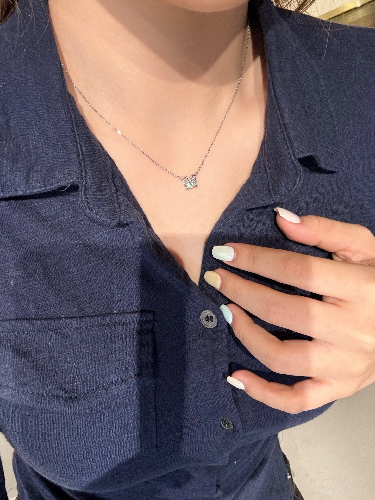 1CT ROUND Lab Grown Diamond Pendant Necklace | 18K Gold Vermeil Solitaire