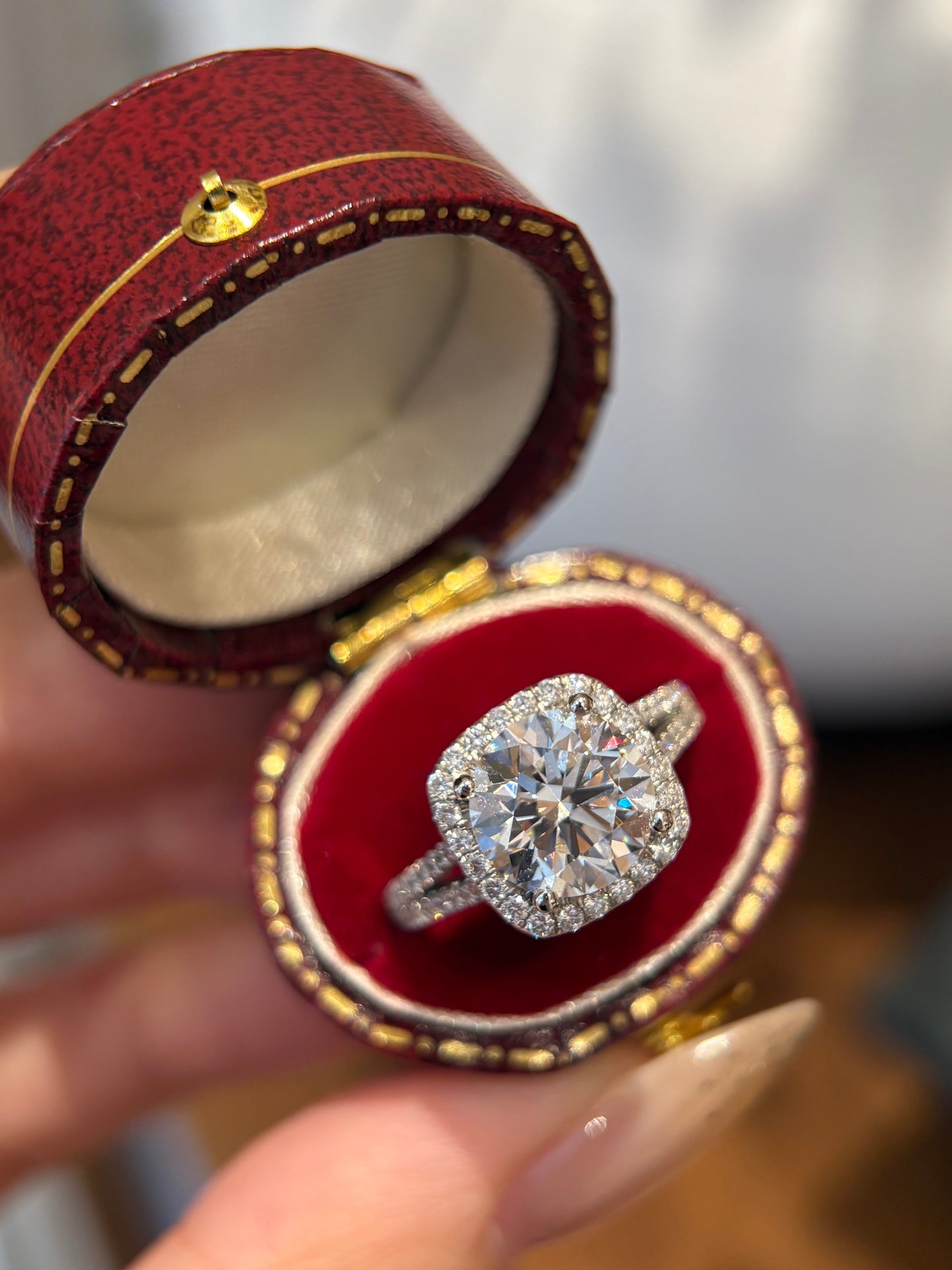 Lab Grown Diamond Round Halo Engagement Ring | Timeless Love for Everyday & Milestones | Platinum