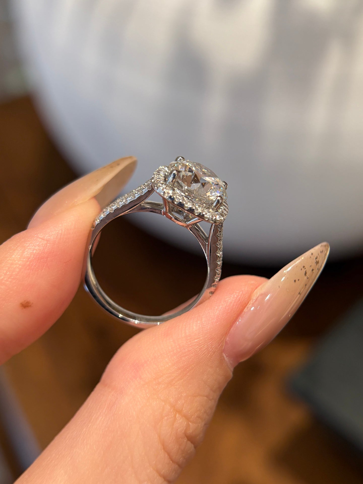 Lab Grown Diamond Round Halo Engagement Ring | Timeless Love for Everyday & Milestones | Platinum