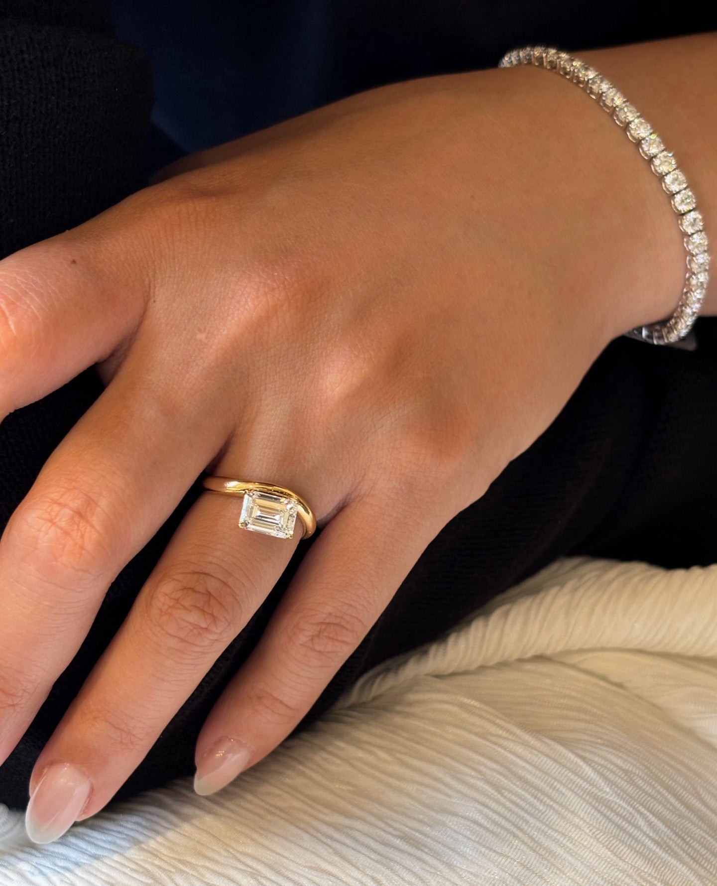2ct 3.94g Lab Grown Emerald-Cut Diamond Solitaire Ring | Minimalist Luxury for Everyday & Milestones | 18K Yellow Gold