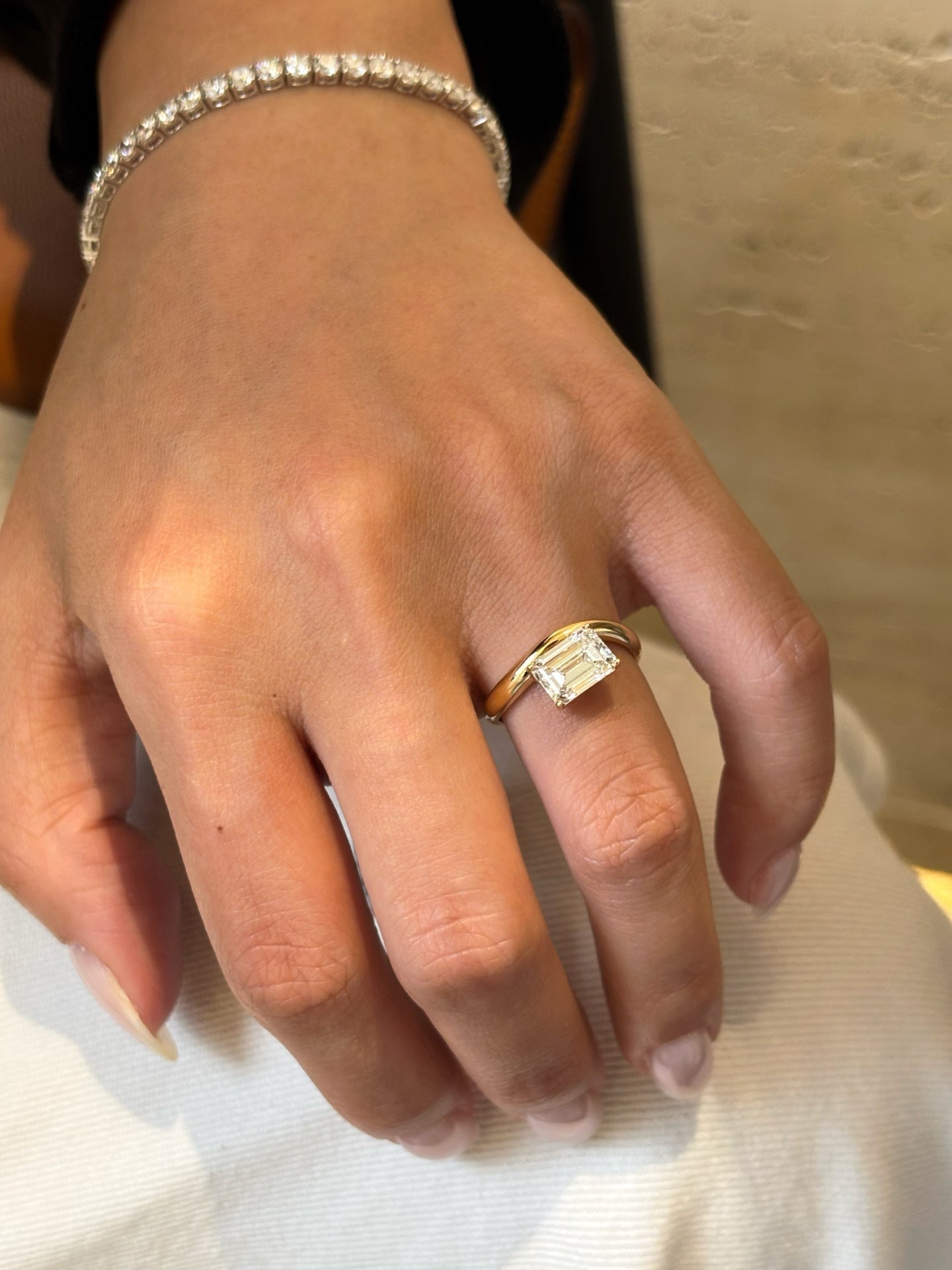 2ct 3.94g Lab Grown Emerald-Cut Diamond Solitaire Ring | Minimalist Luxury for Everyday & Milestones | 18K Yellow Gold