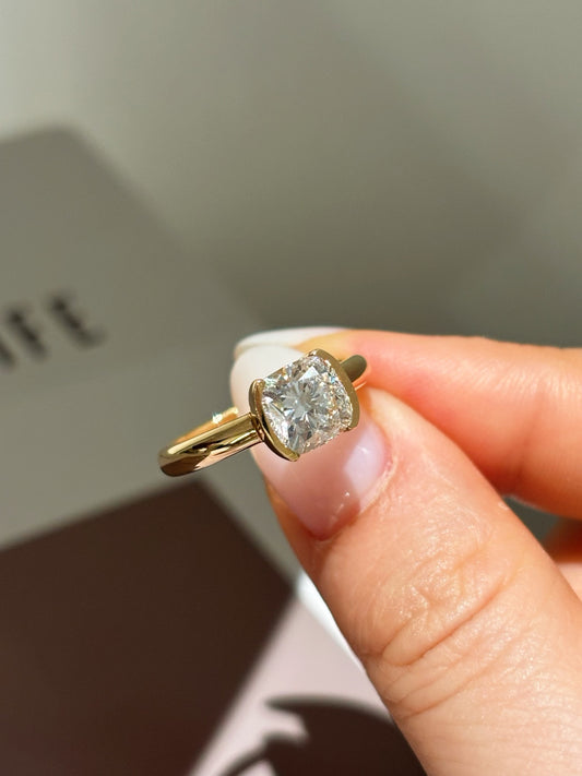 1.52ct Brilliant Cut Lab Grown Diamond Solitaire Ring | 18K Gold