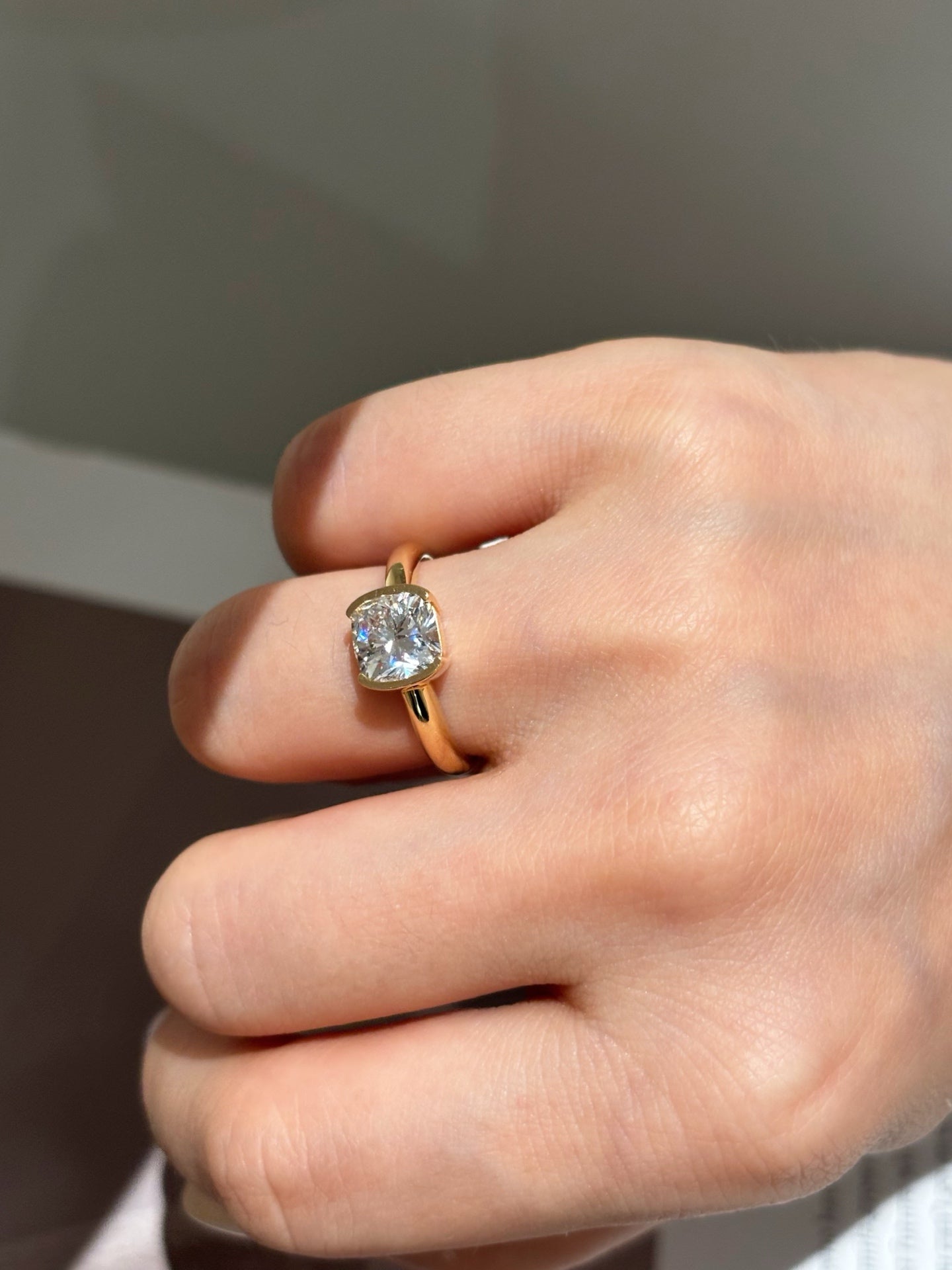 1.52ct Brilliant Cut Lab Grown Diamond Solitaire Ring | 18K Gold