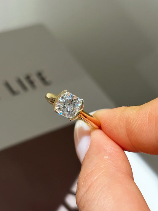 1.52ct Brilliant Cut Lab Grown Diamond Solitaire Ring | 18K Gold