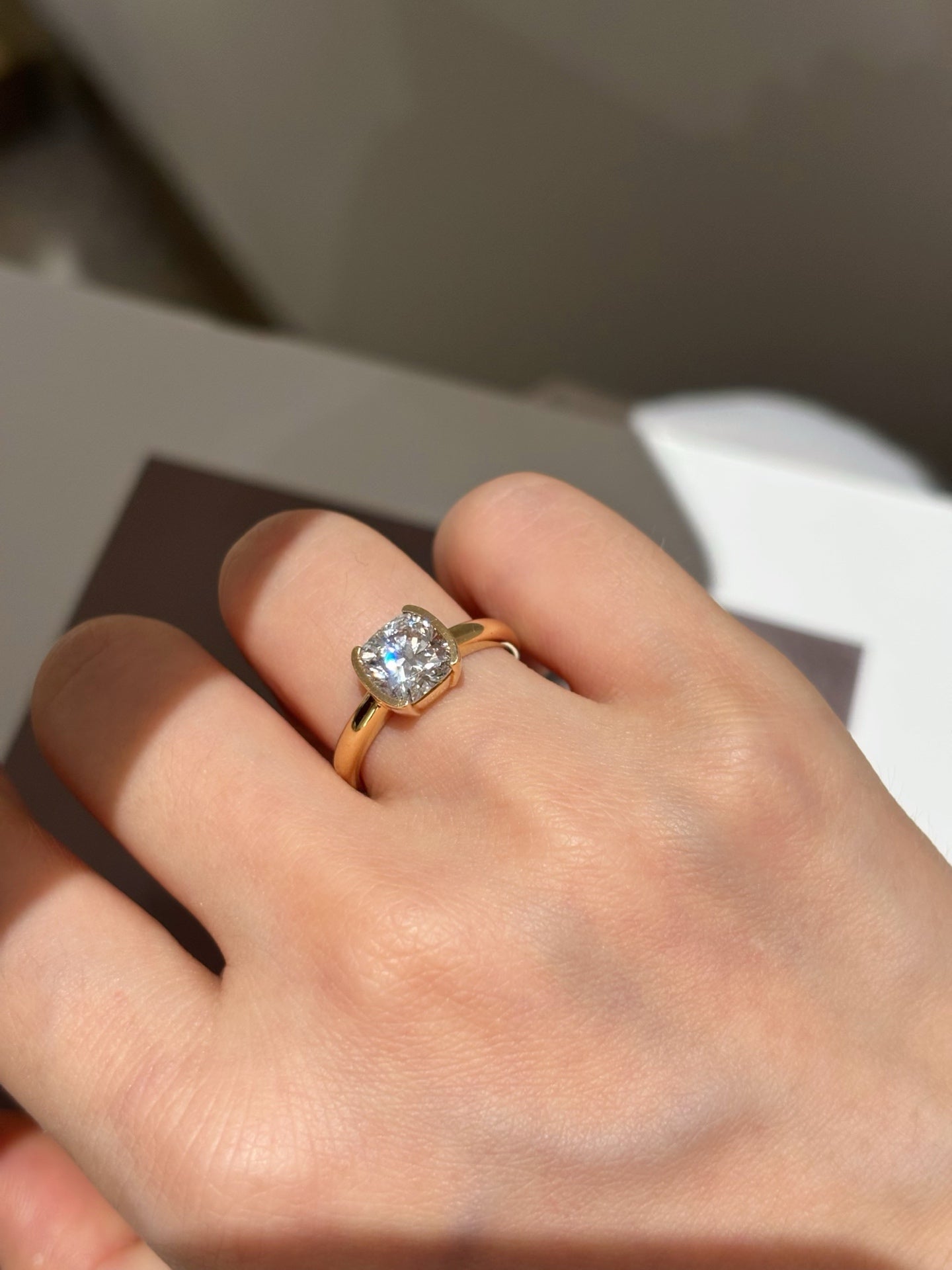 1.52ct Brilliant Cut Lab Grown Diamond Solitaire Ring | 18K Gold