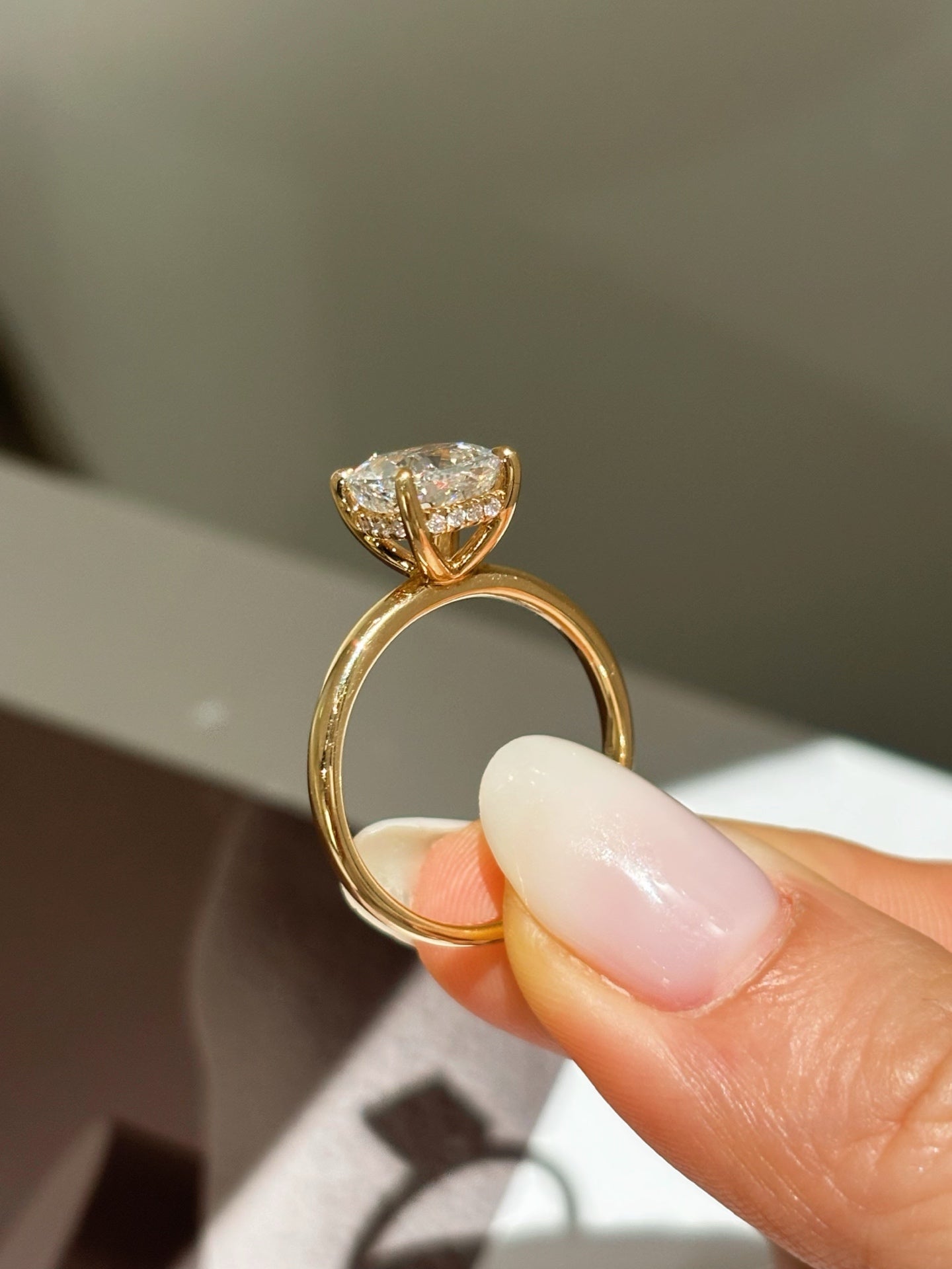 2.15 Carat Classic Cushion Cut Lab Diamond Solitaire Ring | Solid 18K Gold
