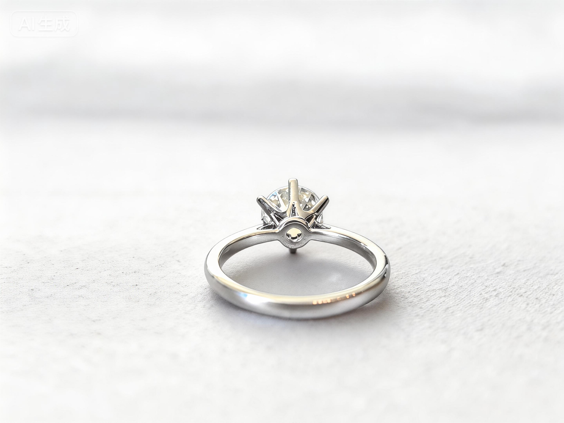 Round Solitaire Six-Claw Ring | Classic Plain Band | Timeless Design | Lab-Grown Diamond