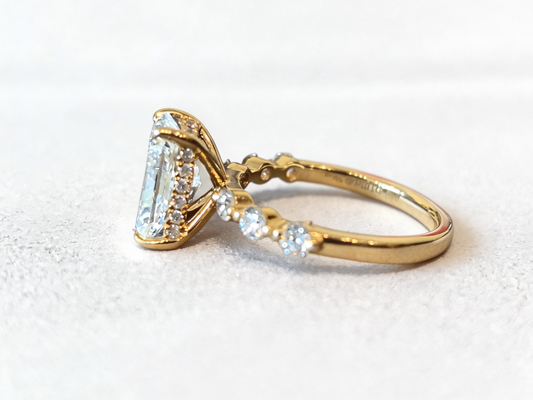 Antique-Inspired Radiant with Flanking Rounds Ring Regular