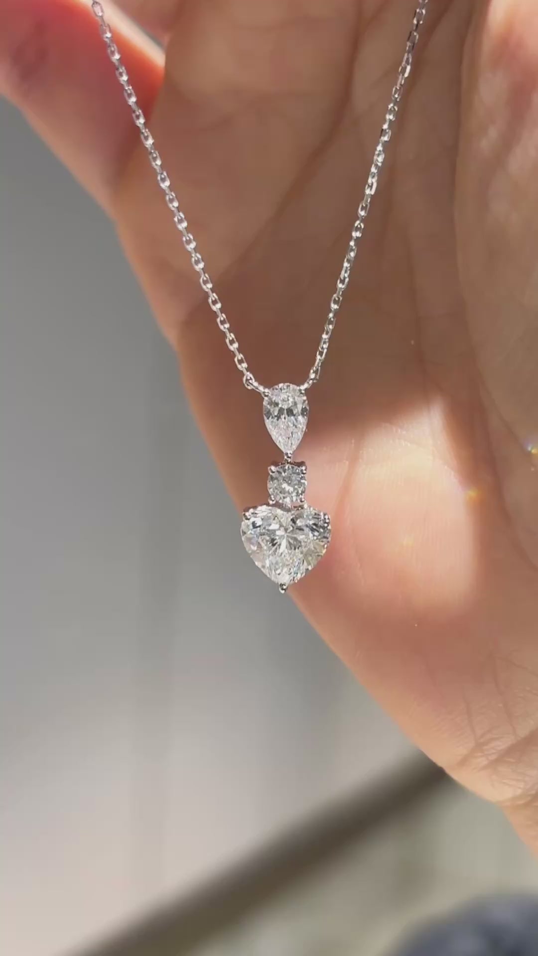 Heart Cut Lab Grown Diamond Necklace